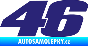 Samolepka 46 Valentino Rossi jednobarevná střední modrá