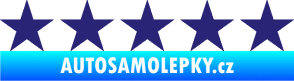 Samolepka 5 star deluxe hvězdy střední modrá