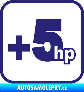 Samolepka +5hp 002 střední modrá