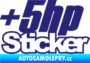 Samolepka + 5hp sticker 001 střední modrá