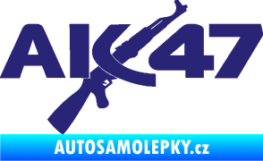 Samolepka AK 47 střední modrá
