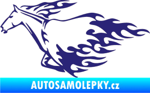 Samolepka Animal flames 003 levá kůň střední modrá