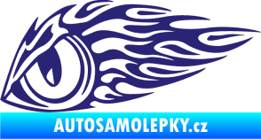 Samolepka Animal flames 016 levá zvířecí oko střední modrá