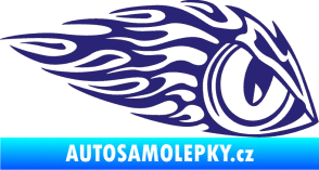 Samolepka Animal flames 016 pravá zvířecí oko střední modrá