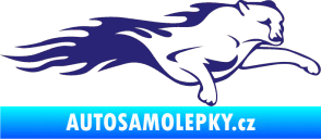Samolepka Animal flames 018 pravá panter střední modrá