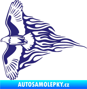 Samolepka Animal flames 019 levá letící orel střední modrá