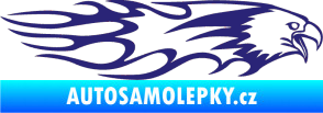 Samolepka Animal flames 026 pravá orel střední modrá