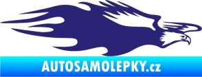 Samolepka Animal flames 030 pravá orel střední modrá