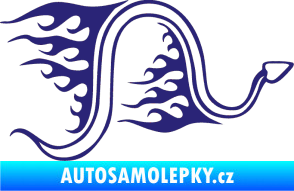 Samolepka Animal flames 040 pravá had střední modrá