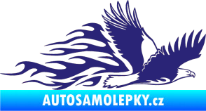 Samolepka Animal flames 053 pravá orel střední modrá