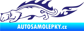 Samolepka Animal flames 056 levá puma střední modrá