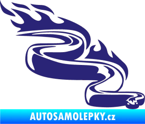 Samolepka Animal flames 064 pravá had střední modrá