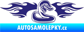 Samolepka Animal flames 072 pravá had střední modrá
