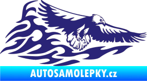Samolepka Animal flames 075 pravá orel střední modrá