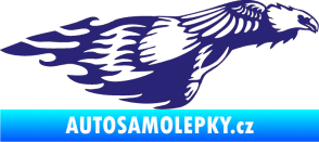 Samolepka Animal flames 076 pravá orel střední modrá