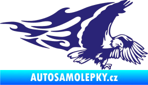 Samolepka Animal flames 081 pravá orel střední modrá