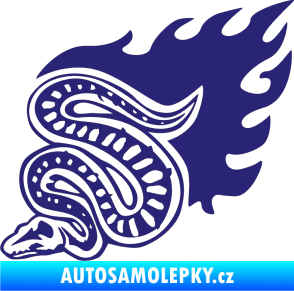 Samolepka Animal flames 086 levá had střední modrá