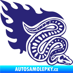 Samolepka Animal flames 086 pravá had střední modrá