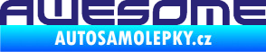 Samolepka Awesome střední modrá