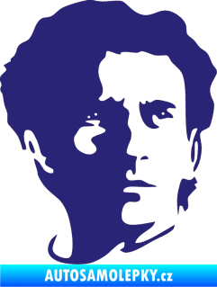 Samolepka Silueta Ayrton Senna pravá střední modrá