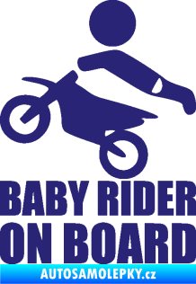 Samolepka Baby rider on board levá střední modrá