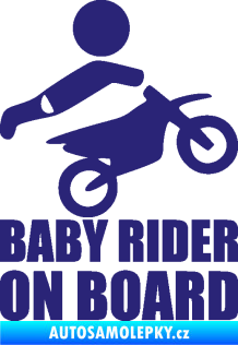 Samolepka Baby rider on board pravá střední modrá
