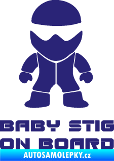 Samolepka Baby stig on board střední modrá