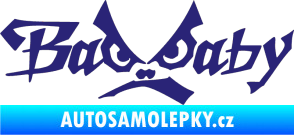 Samolepka Bad Baby střední modrá