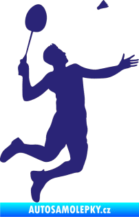 Samolepka Badminton 001 pravá střední modrá