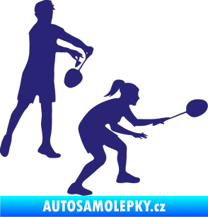 Samolepka Badminton team pravá střední modrá