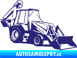 Samolepka Bagr 001 pravá střední modrá