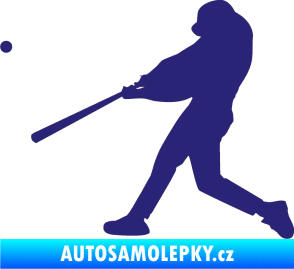 Samolepka Baseball 001 levá střední modrá