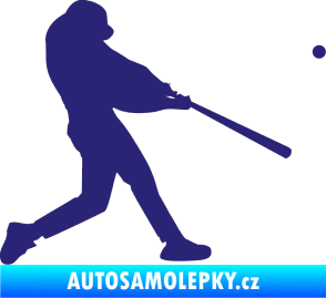 Samolepka Baseball 001 pravá střední modrá