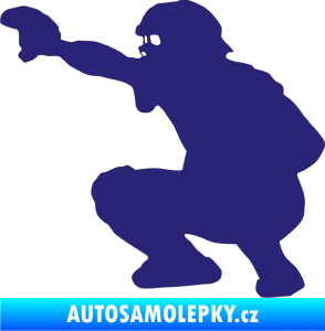 Samolepka Baseball 005 levá střední modrá