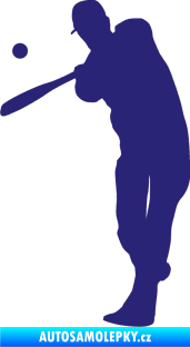 Samolepka Baseball 012 levá střední modrá