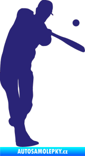 Samolepka Baseball 012 pravá střední modrá
