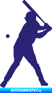 Samolepka Baseball 013 levá střední modrá