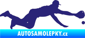 Samolepka Baseball 015 pravá střední modrá