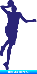 Samolepka Basketbal 014 pravá střední modrá
