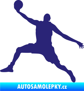 Samolepka Basketbal 002 levá střední modrá