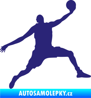 Samolepka Basketbal 002 pravá střední modrá