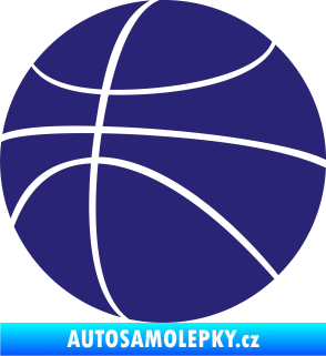 Samolepka Basketbalový míč 001 střední modrá
