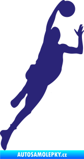 Samolepka Basketbal 003 pravá střední modrá