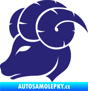 Samolepka Beran zvěrokruh 002 levá střední modrá
