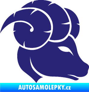 Samolepka Beran zvěrokruh 002 pravá střední modrá