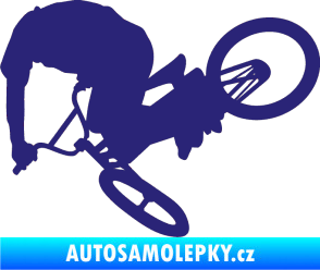 Samolepka Biker 001 levá střední modrá