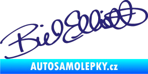 Samolepka Podpis Bill Elliott  střední modrá