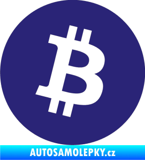 Samolepka Bitcoin 001 střední modrá