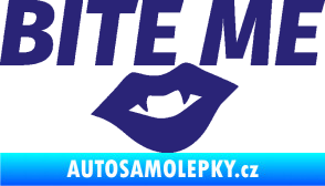 Samolepka Bite me  střední modrá