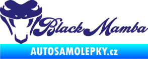 Samolepka Black mamba nápis střední modrá